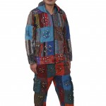 Patchwork Cotton Trousers For Men
