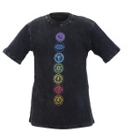7 Chakra's Vertically Printed Cotton T-Shirt