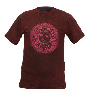 Sun Face Printed Cotton T-Shirt