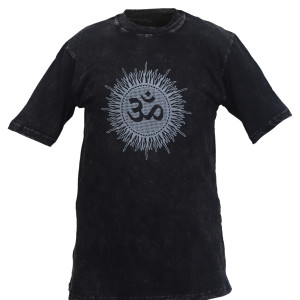 Om Printed Cotton T-Shirt