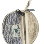 Round Coin Hemp Pouch