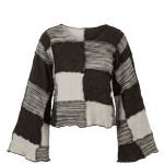 Black & White Women Patchwork tops
