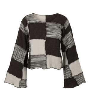 Black & White Women Patchwork tops