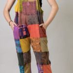 Patchwork Cotton Jump Suit