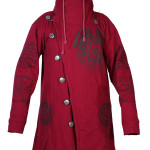 Stylish Long Printed Cotton Fleeced Coat /Jacket