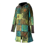 Razor Cut Patchwork Long Jacket  Hoodie