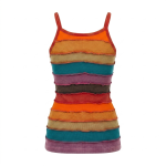 Rainbow Striped Stonewash Women's Cotton Tank Top