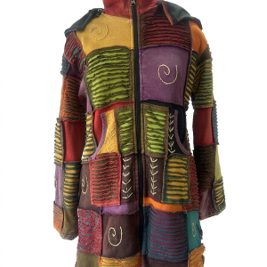 Cotton Patchwork Long Jacket