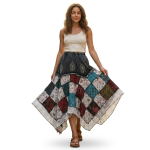Boho Patchwork Cotton Skirt