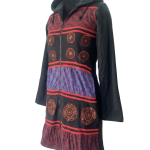 Rib Cotton Fleece Long Jacket
