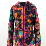 Tie-Dye Razor-Cut Fleece Jacket