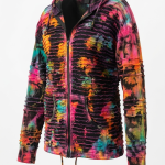 Tie-Dye Razor-Cut Fleece Jacket