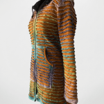 Razor-Cut Tie Dye Long Jacket
