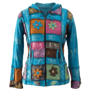 Hand Embroidered Stonewashed Women Jacket