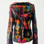 Tie-Dye Razor-Cut Fleece Jacket