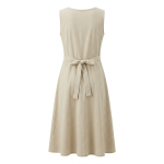 Sleeveless White Cotton Dress