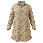 Mushroom Printed Cotton Long Shirt