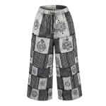 Patchwork Wide-leg Trousers.