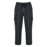 Striped Cotton Cargo Pants/Trousers