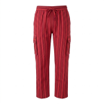 Striped Cotton Cargo Pants/Trousers