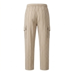 Striped Cotton Cargo Pants/Trousers