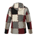 Patchwork Woolen Unisex Hoodie Jacket