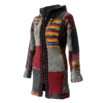 Patchwork Hippie Woolen Women Long Jacket