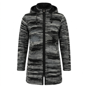 Hand-Knitted Tie-Dye Woolen Long Jacket