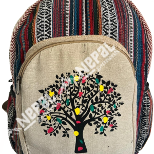 Tree Print Hemp Backpack