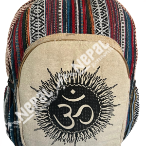 Om Print Hemp Backpack