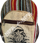 Mushroom Print Hemp Backpack