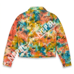 Mushroom Print Tie-Dye Jacket