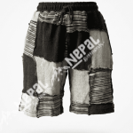 Black & White Women Patchwork Shorts