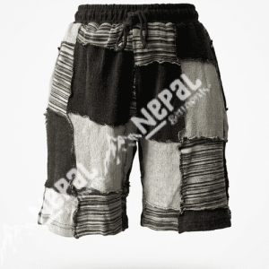 Black & White Women Patchwork Shorts