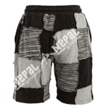 Black & White Women Patchwork Shorts