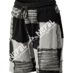 Black & White Women Patchwork Shorts