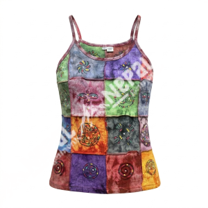Handmade Printed Patchwork Cotton Tank Top