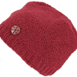 Hand Knitted Beanie With Botton