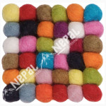 Felt Ball Tea Coaster