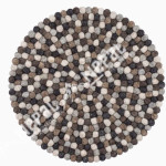 Multicolor Felt Ball Rug