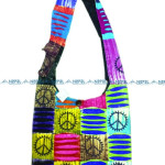 Peace Symbol Razer-cut Shoulder Bag
