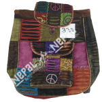 Hippie Cotton Razor Cut & Stonewash Single Pocket Backpack