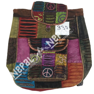 Hippie Cotton Razor Cut & Stonewash Single Pocket Backpack