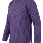 Striped Cotton Kurta Shirt with 3 Button