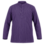 Striped Cotton Kurta Shirt with 3 Button