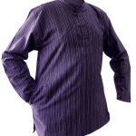 Striped Cotton Kurta Shirt with 3 Button