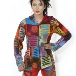 Hamsa Print Razer-Cut Jacket