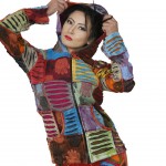 Hamsa Print Razer-Cut Jacket