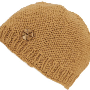 Hand Knitted Beanie With Botton