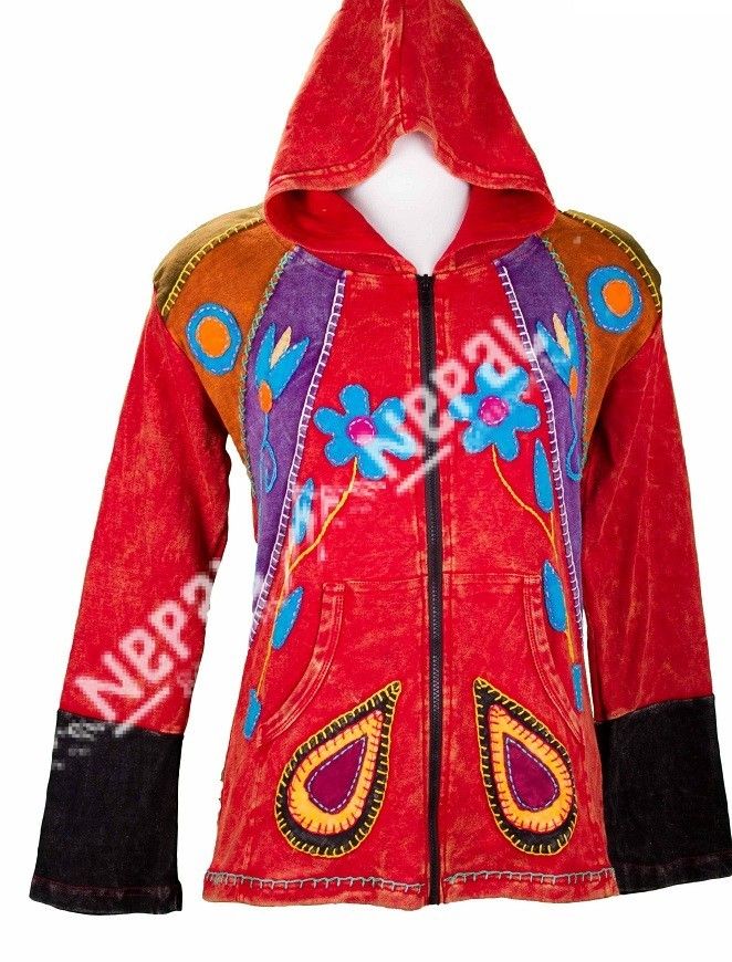 Cotton Rib Hoodie Jacket – Handmade in Nepal | Boho Casual Wear